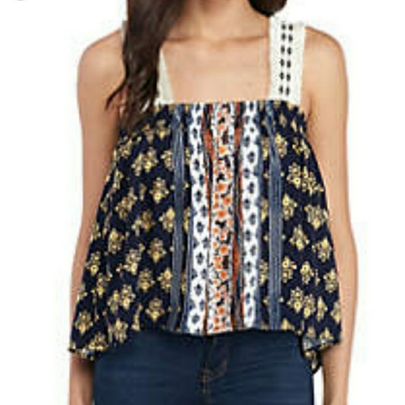 True Craft Tops - TRUE CRAFT SLEEVELESS BOHO TOP SMALL